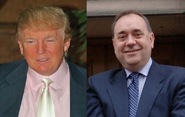 US Billionaire Donald Trump and Scottish First Minister Alex Salmond