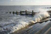 The sea defences at Brackenbury Dip
