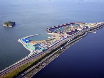 A tidal power plant in Sihwa Lake, South Korea. Scotland could soon be developing its own large scale tidal power plants