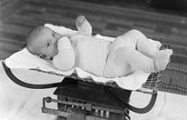 Baby on a scale