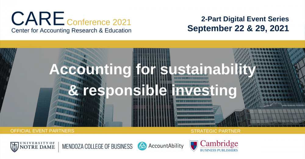CARE Conference 2021: Accounting for Sustainability and Responsible Investing
