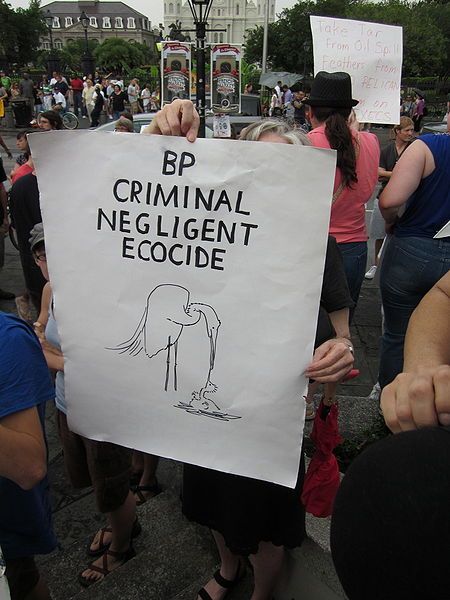 Companies like BP could face prosecution from the International Criminal Court if Polly Higgins group has their way.